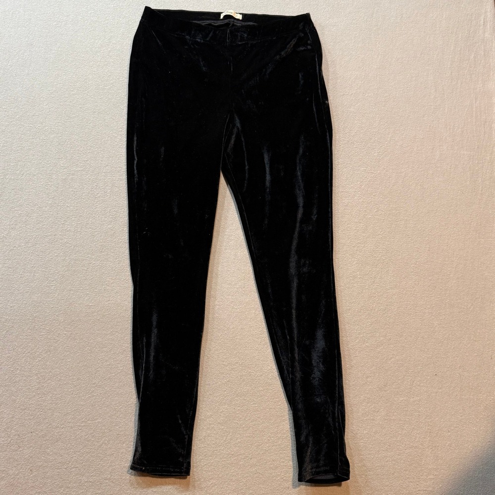 Hollister Velvet Black Tapered Elastic Waist Leggings Pants Women Size L‎